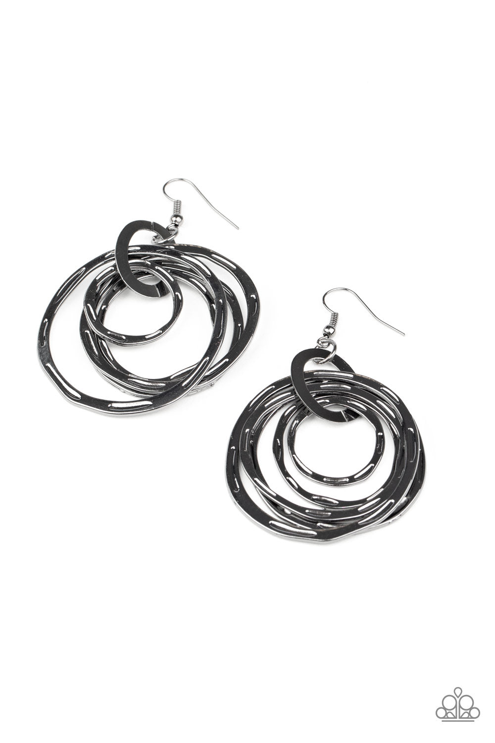 Ringing Radiance Black Earring - Paparazzi Accessories