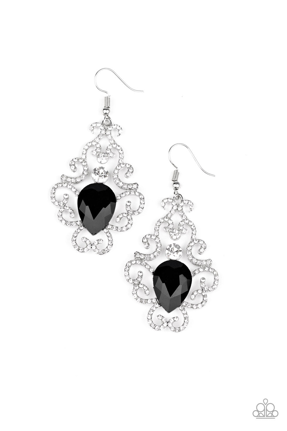 Happily Ever AFTERGLOW Black Earring - Paparazzi Accessories