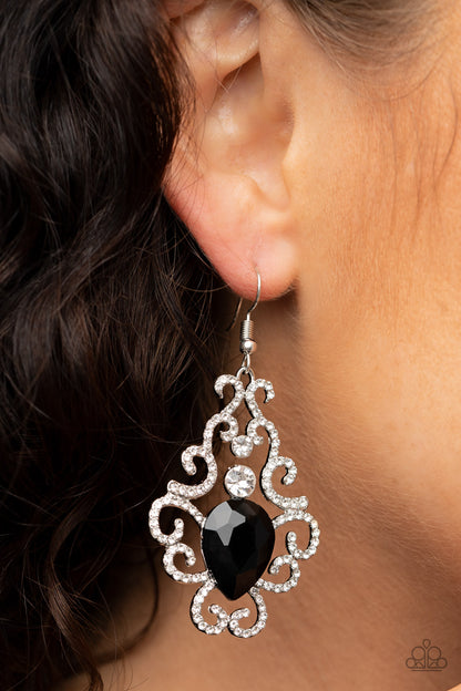 Happily Ever AFTERGLOW Black Earring - Paparazzi Accessories