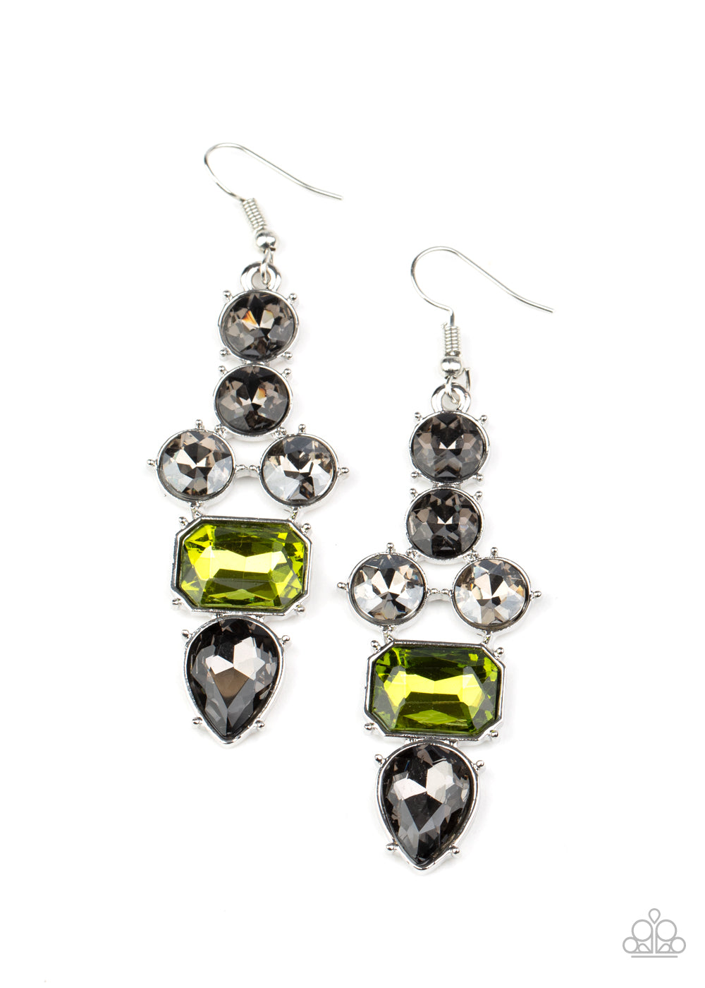 Look At Me GLOW! Green Earring - Paparazzi Accessories