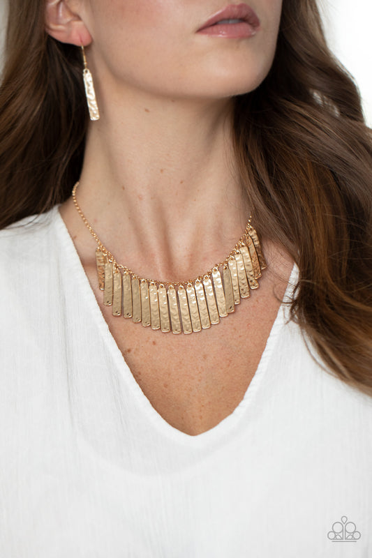 Metallic Muse Gold Necklace - Paparazzi Accessories