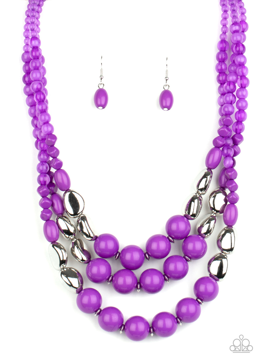 Flamingo Flamboyance Purple Necklace - Paparazzi Accessories
