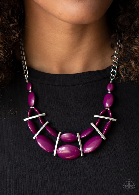 Law of the Jungle Purple Necklace - Paparazzi Accessories