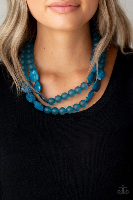 Arctic Art Blue Necklace - Paparazzi Accessories