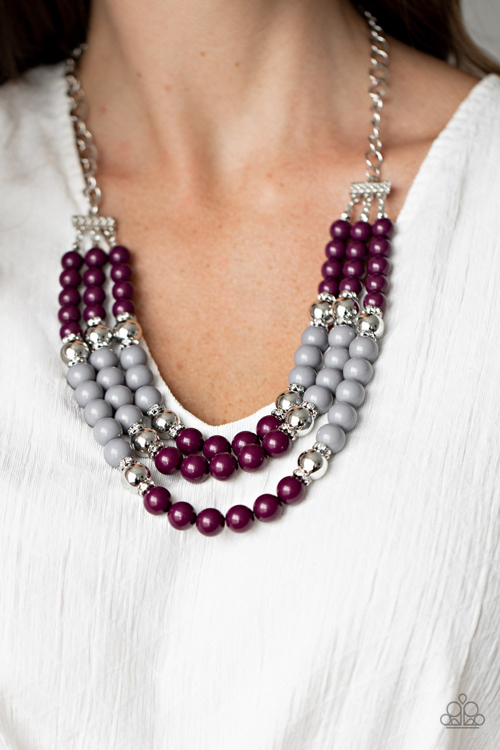 BEAD Your Own Drum Purple Necklace - Paparazzi Accessories