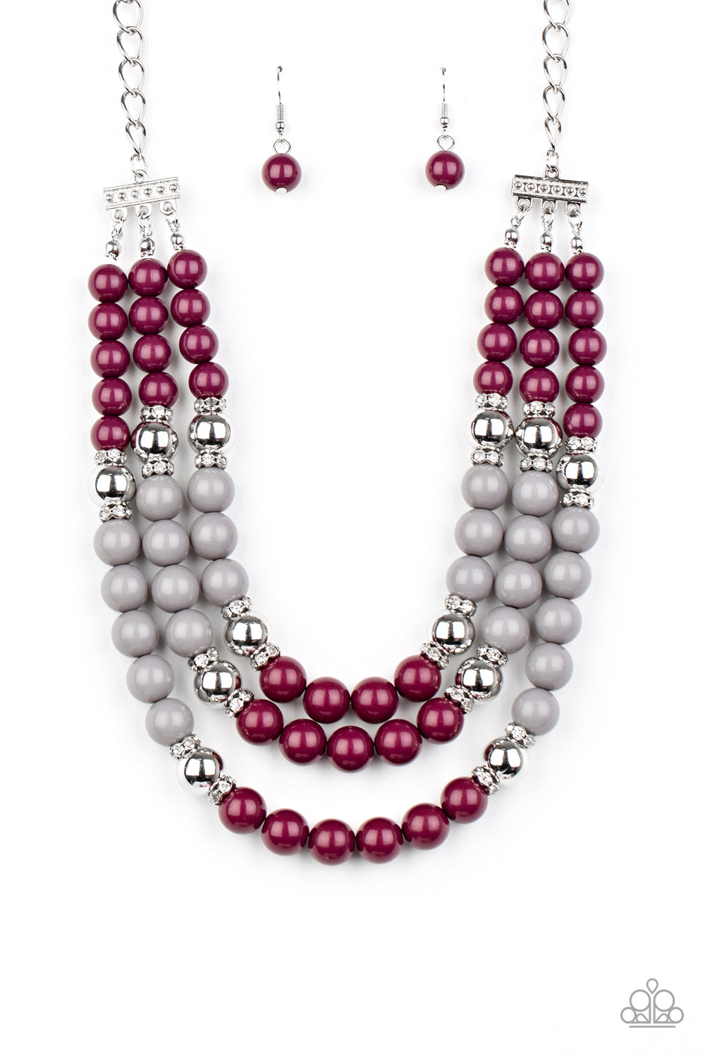 BEAD Your Own Drum Purple Necklace - Paparazzi Accessories