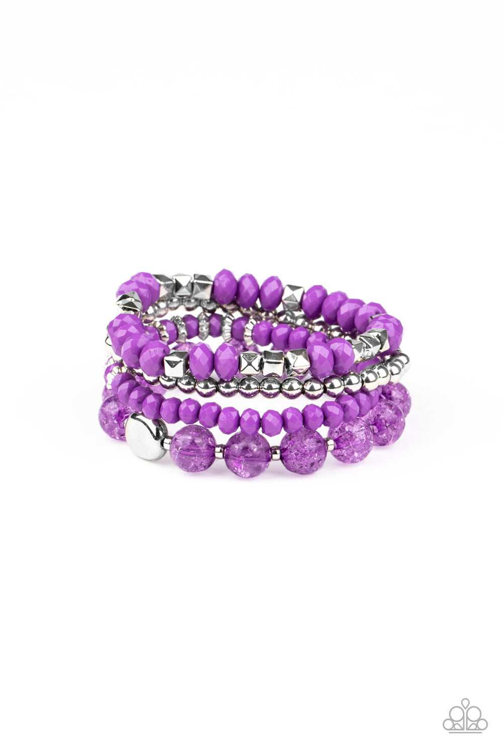 Layered Luster Purple Bracelet - Paparazzi Accessories