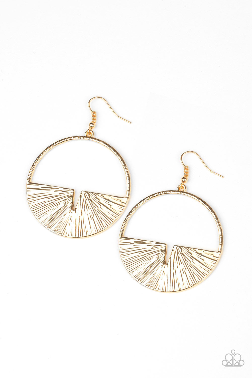 Reimagined Refinement Gold Earring - Paparazzi Accessories