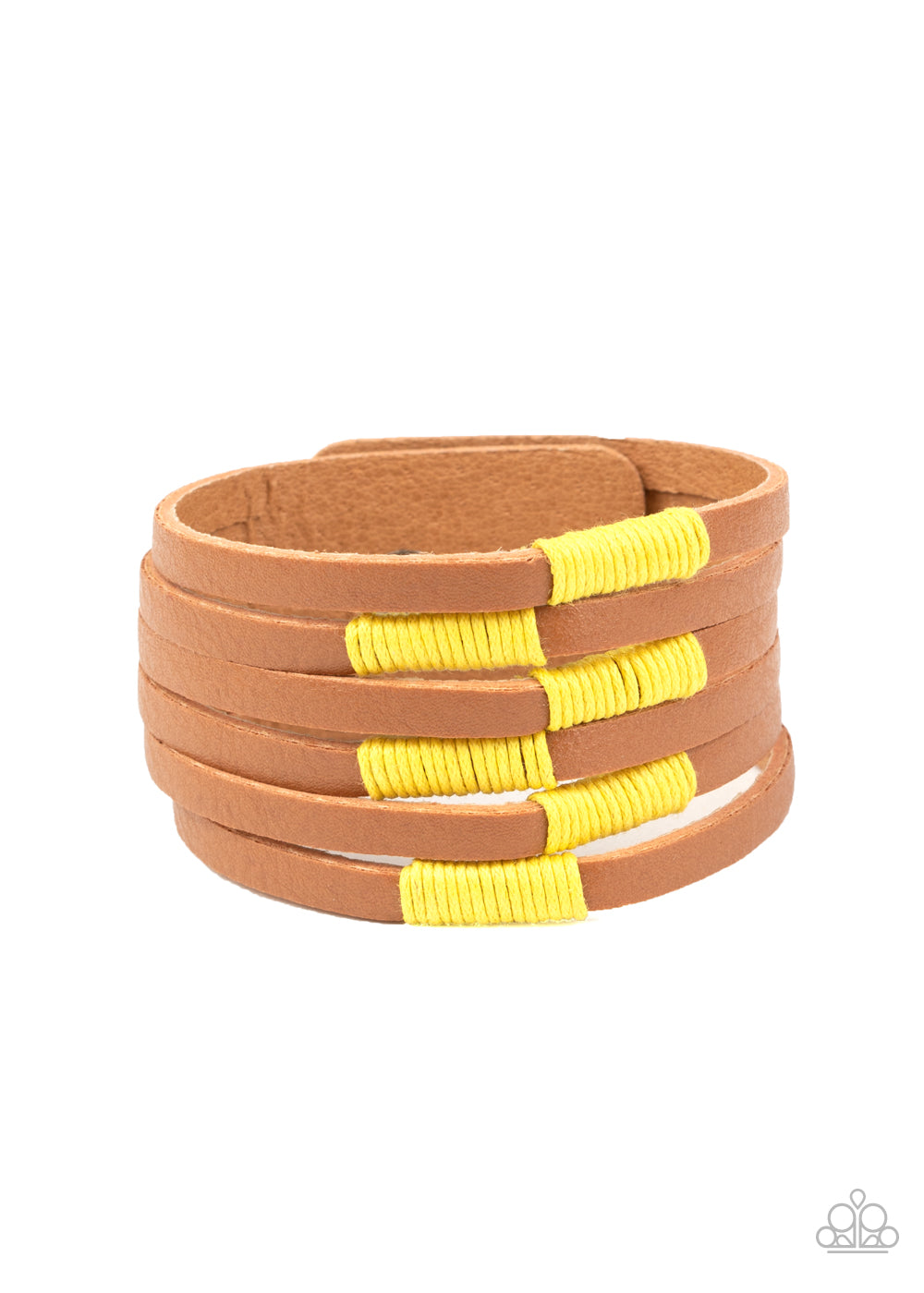 Country Colors Yellow Wrap Bracelet - Paparazzi Accessories