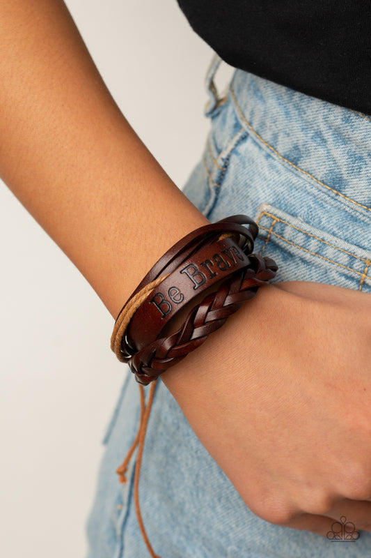Brave Soul Brown Urban Bracelet - Paparazzi Accessories