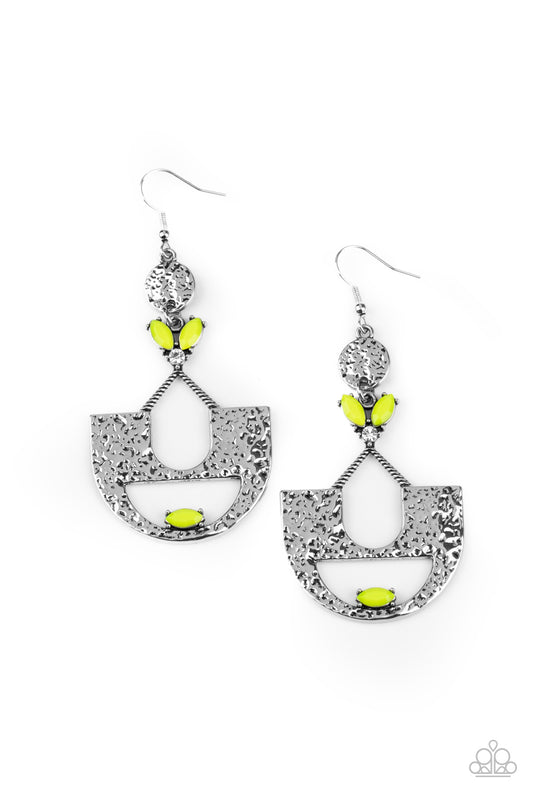 Modern Day Mecca Yellow Earring - Paparazzi Accessories