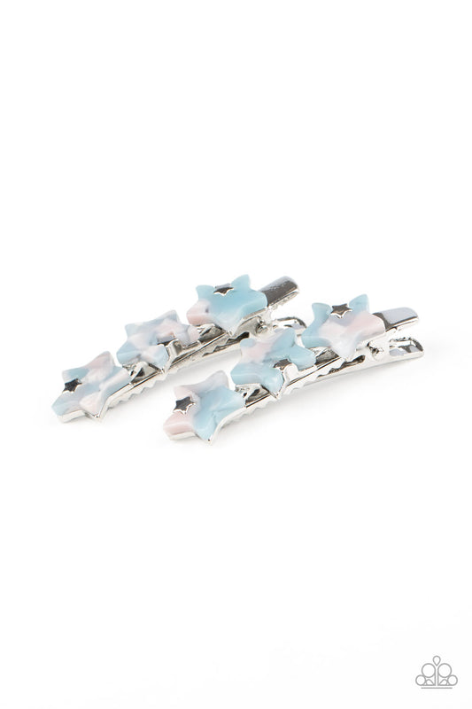 Brightest Star In The Sky Blue Hair Clip - Paparazzi Accessories