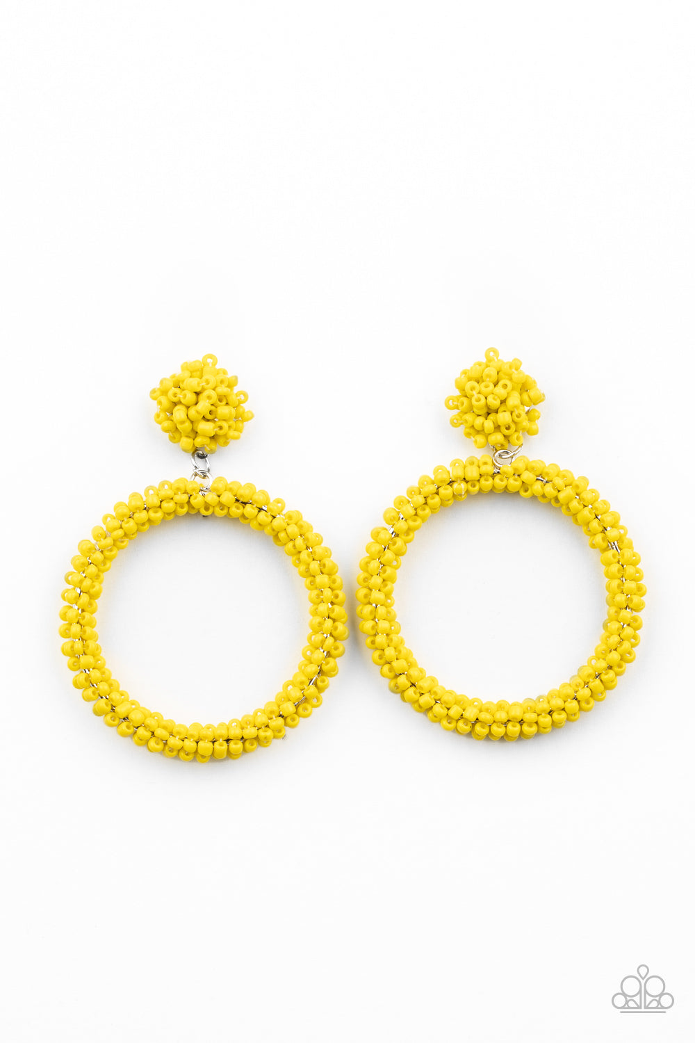 Be All You Can BEAD Yellow Earring - Paparazzi Accessories