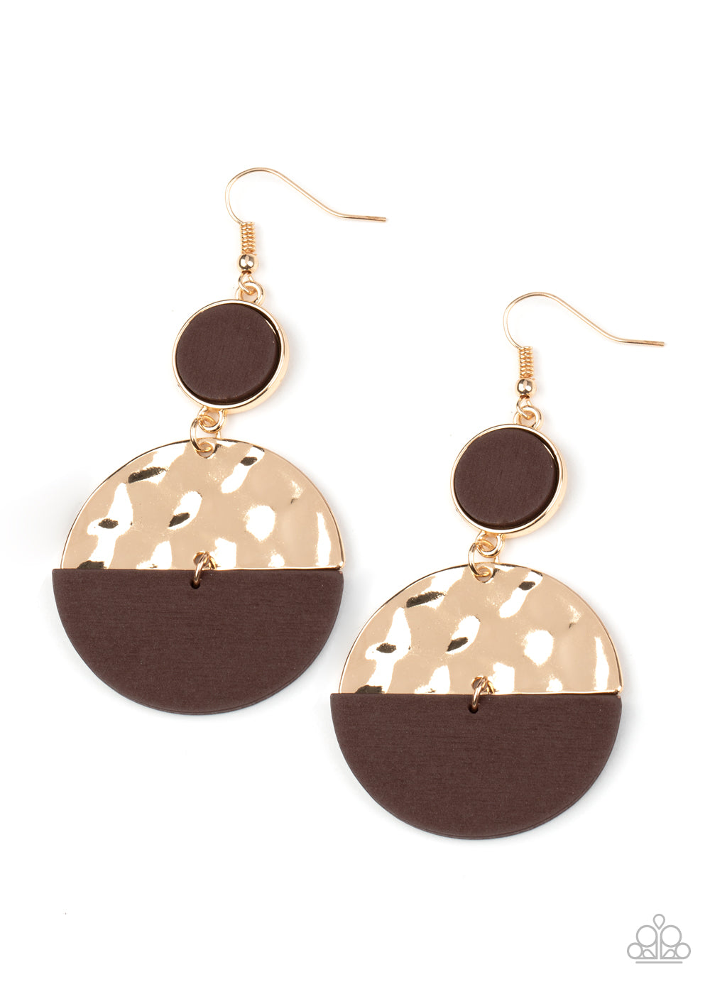 Natural Element Gold Earring - Paparazzi Accessories