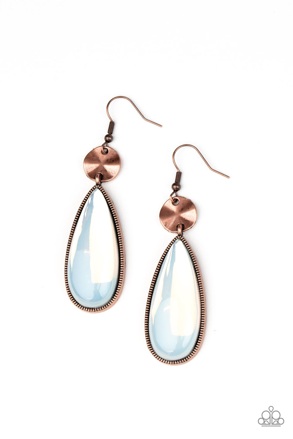 Jaw-Dropping Drama Copper Earring - Paparazzi Accessories