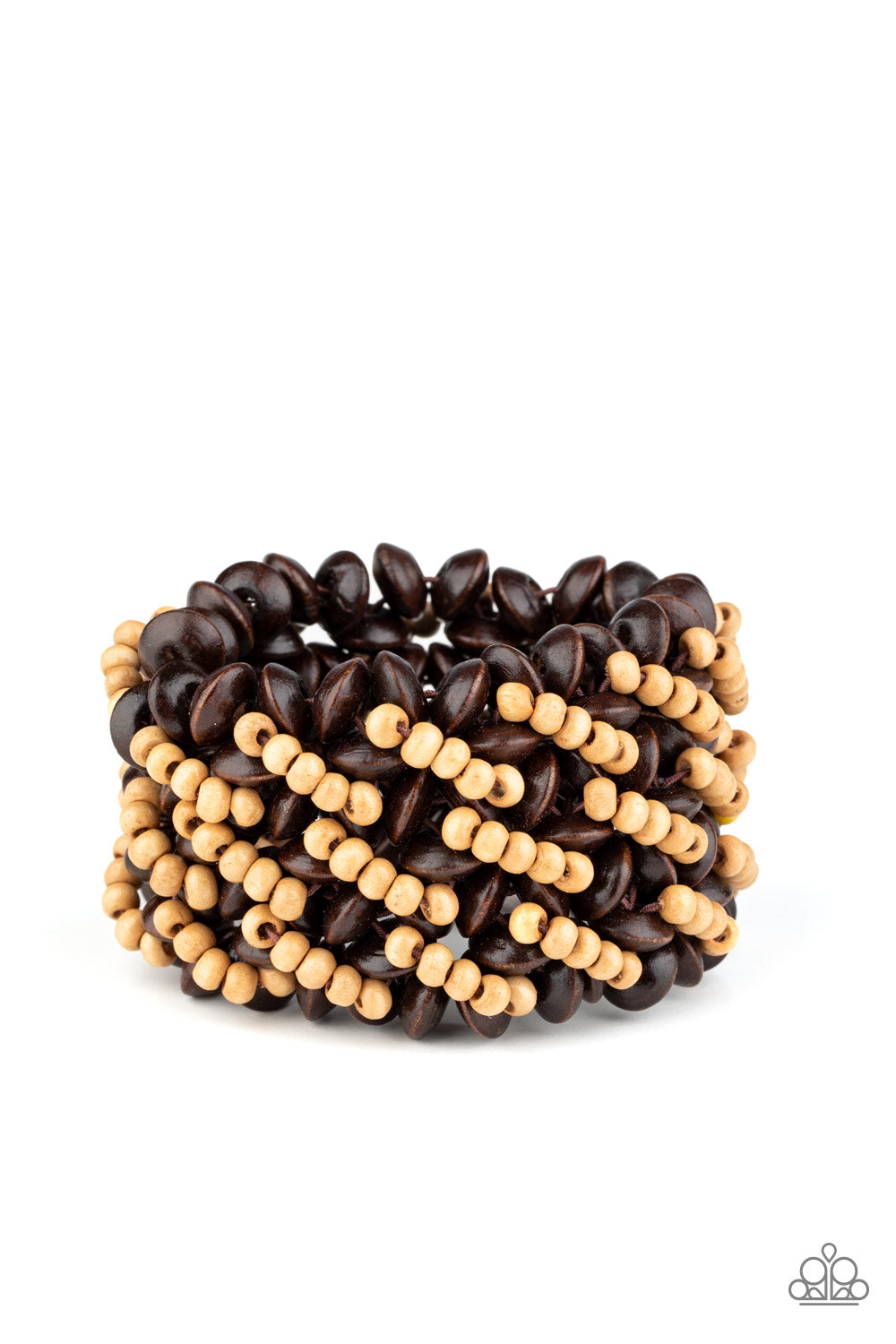 Cozy in Cozumel Brown Wooden Bracelet - Paparazzi Accessories