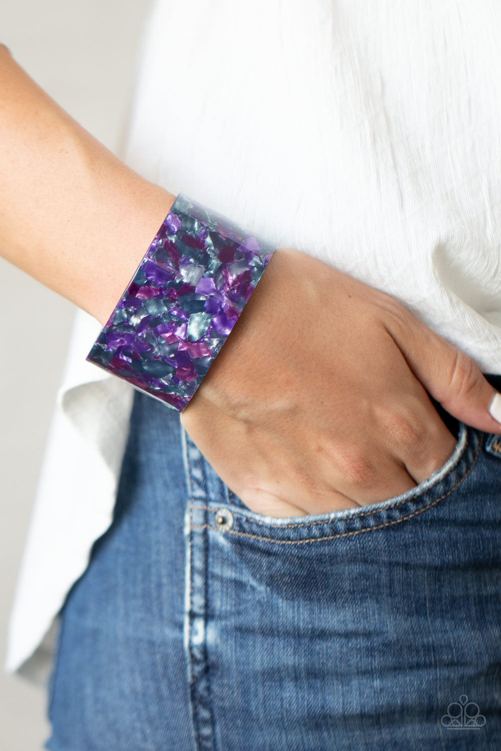 Freestyle Fashion Purple Cuff Bracelet - Paparazzi Accessories