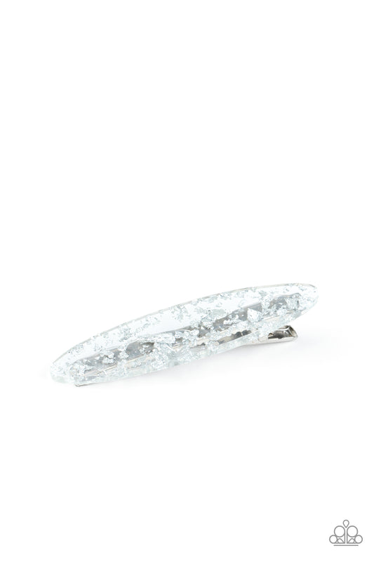 Confetti Couture Silver Hair Clip - Paparazzi Accessories
