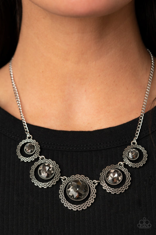 PIXEL Perfect Silver Necklace - Paparazzi Accessories