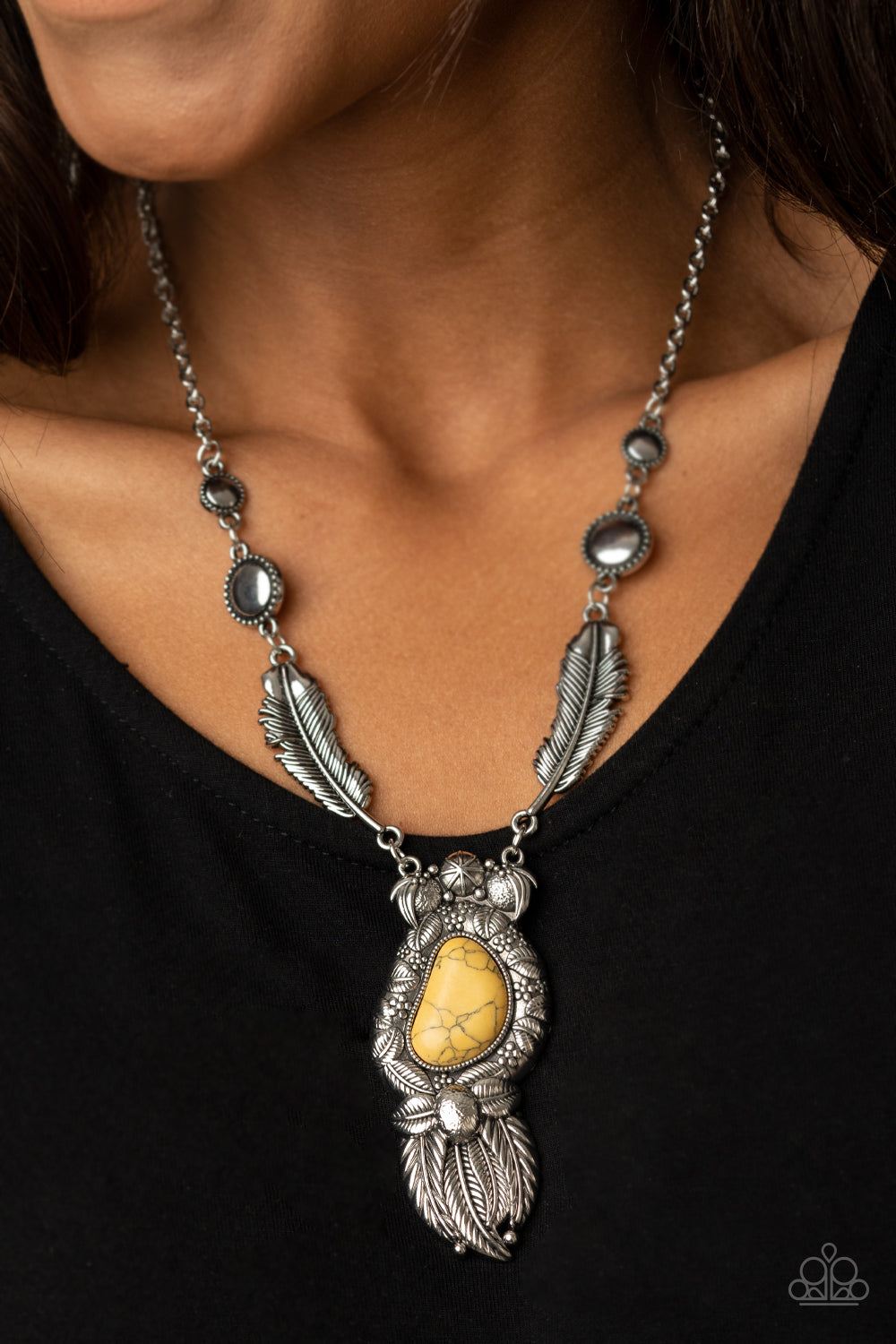 Ruler of The Roost Yellow Necklace - Paparazzi Accessories