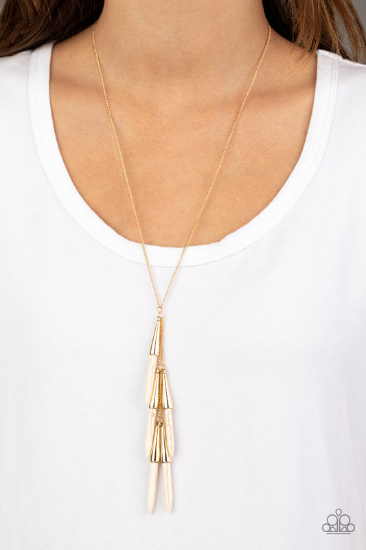 PRIMITIVE and Proper White Necklace - Paparazzi Accessories