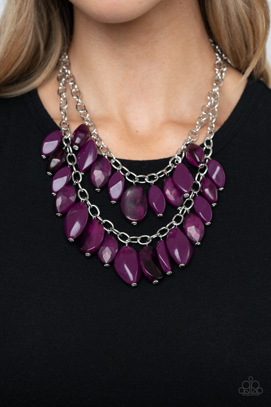 Palm Beach Beauty Purple Necklace - Paparazzi Accessories