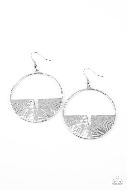 Reimagined Refinement Silver Earring - Paparazzi Accessories