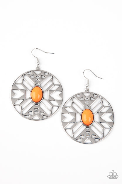 Southwest Walkabout Orange Earring - Paparazzi Accessories