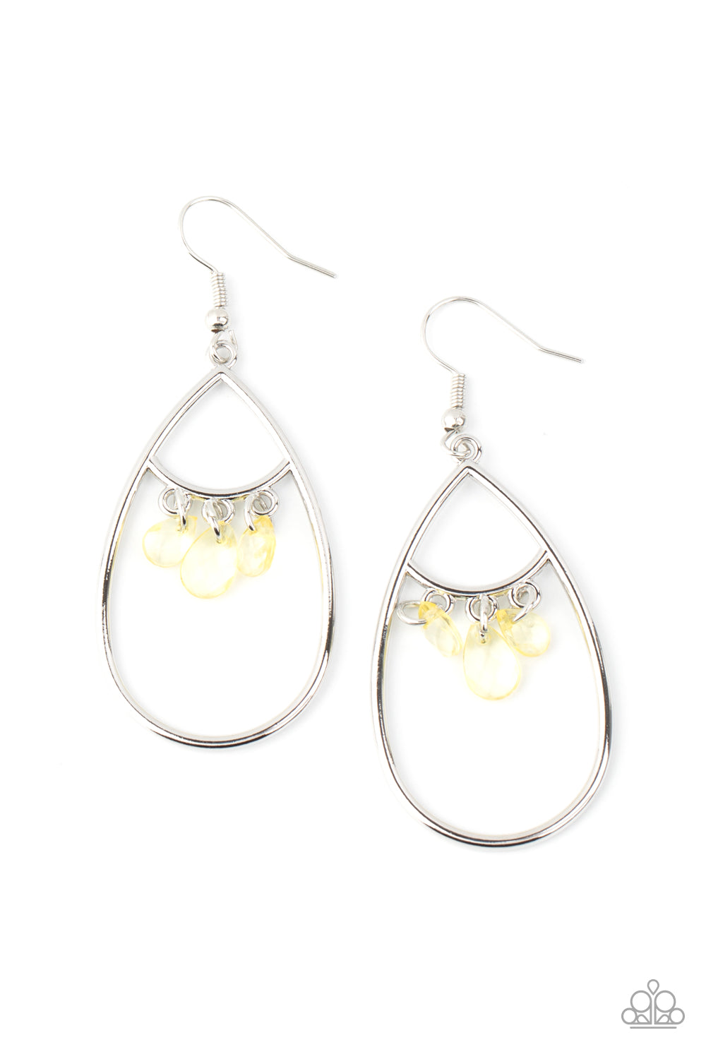 Shimmer Advisory Yellow Earring - Paparazzi Accessories
