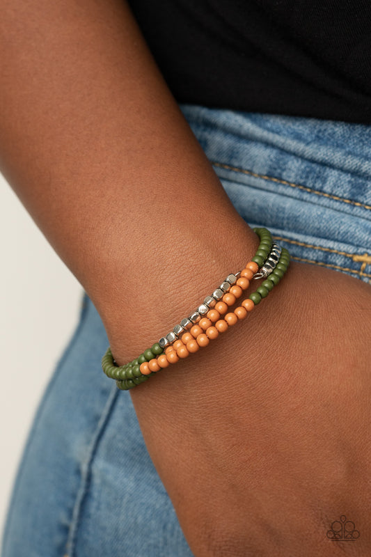 Spiral Dive Green Bracelet - Paparazzi Accessories