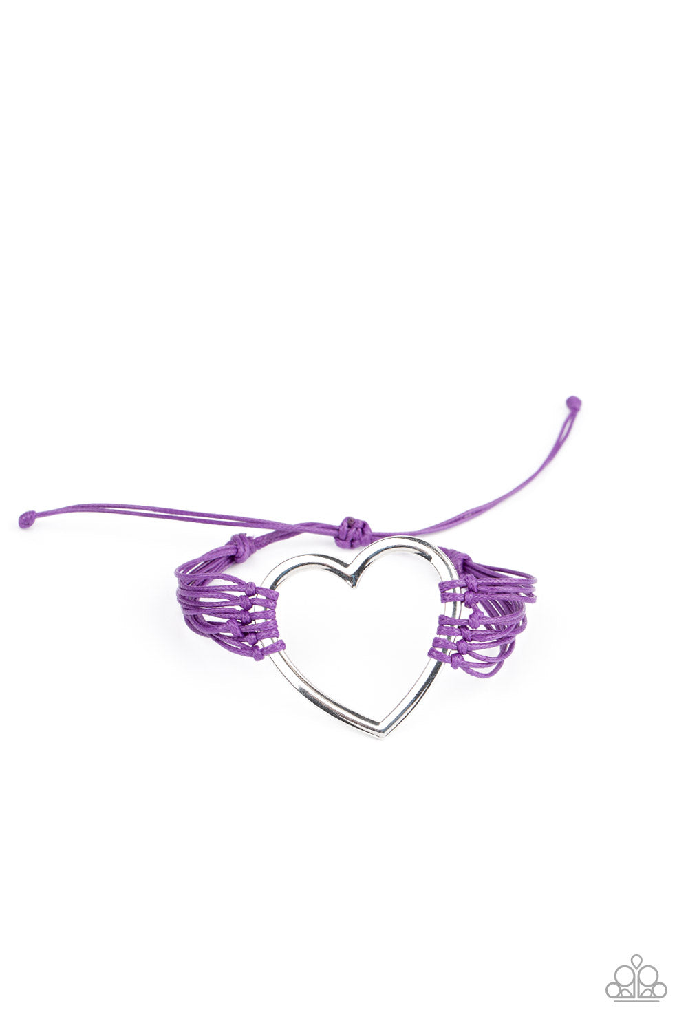Playing With My HEARTSTRINGS Purple Bracelet - Paparazzi Accessories