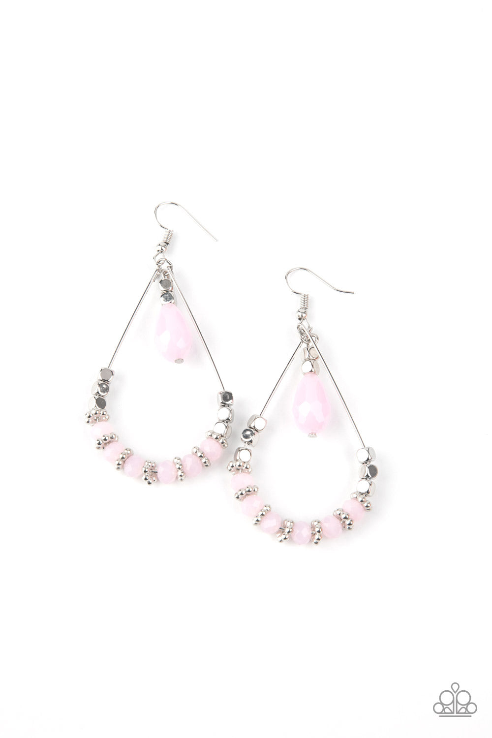 Lovely Lucidity Pink Earring - Paparazzi Accessories
