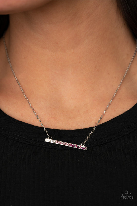 Sparkly Spectrum Purple Necklace - Paparazzi Accessories