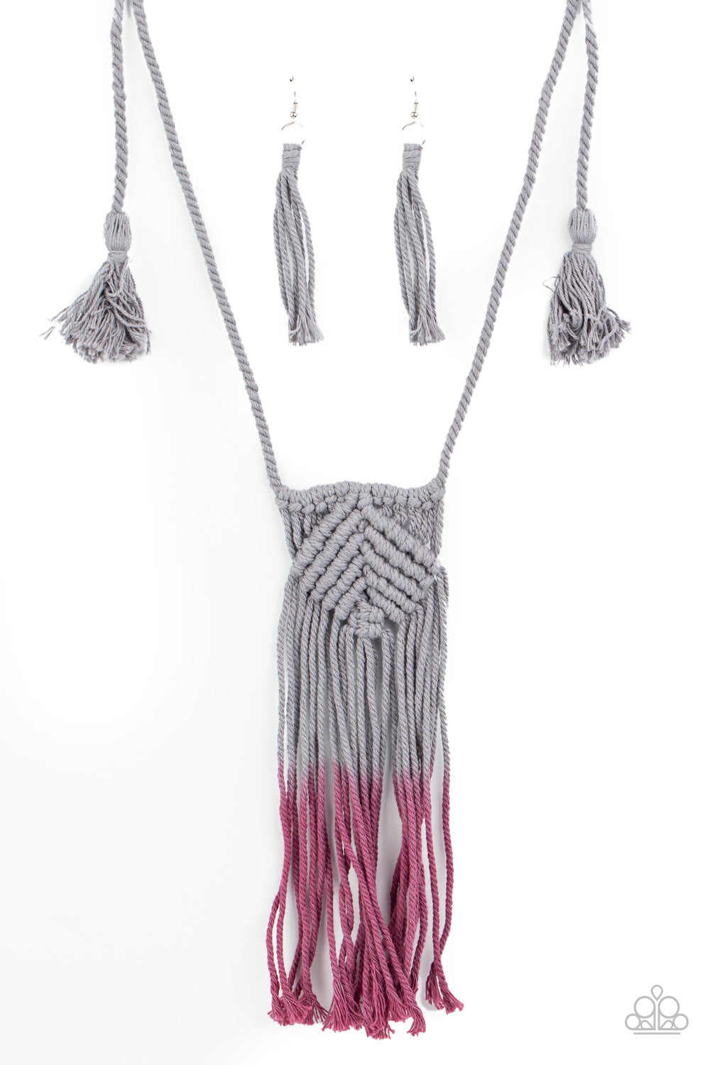 Look At MACRAME Now Purple Necklace - Paparazzi Accessories
