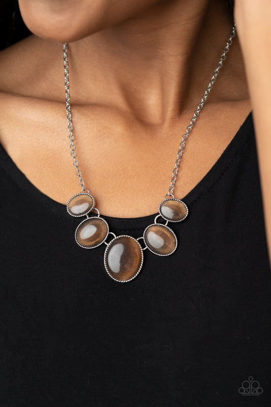 One Can Only GLEAM Brown Necklace - Paparazzi Accessories