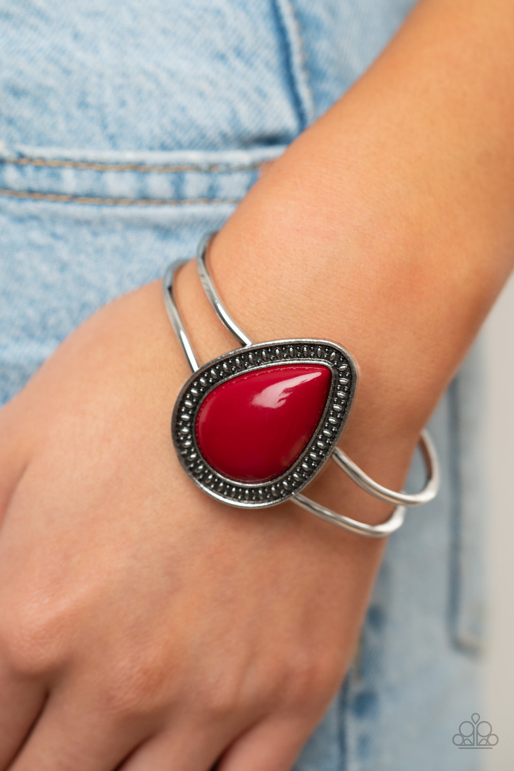 Over The Top Pop Red Bracelet - Paparazzi Accessories