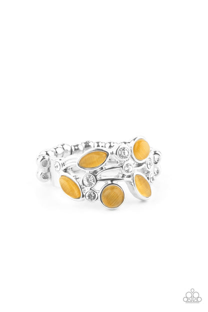 Leafy Luster Yellow Cat’s Eye Ring - Paparazzi Accessories