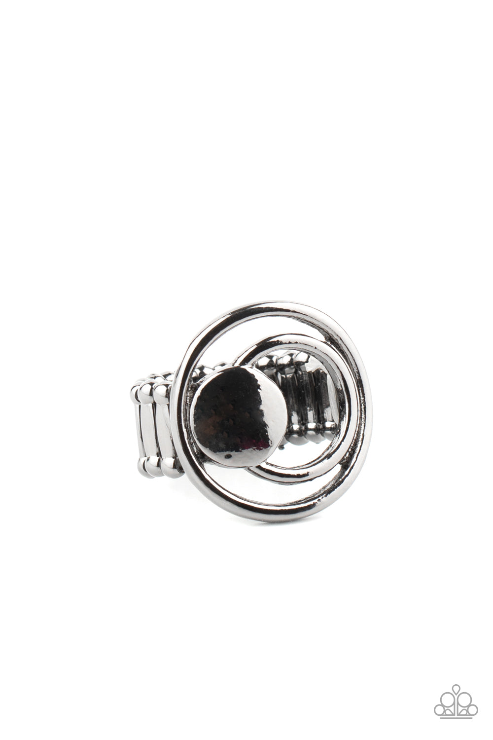 Edgy Eclipse Black Ring - Paparazzi Accessories