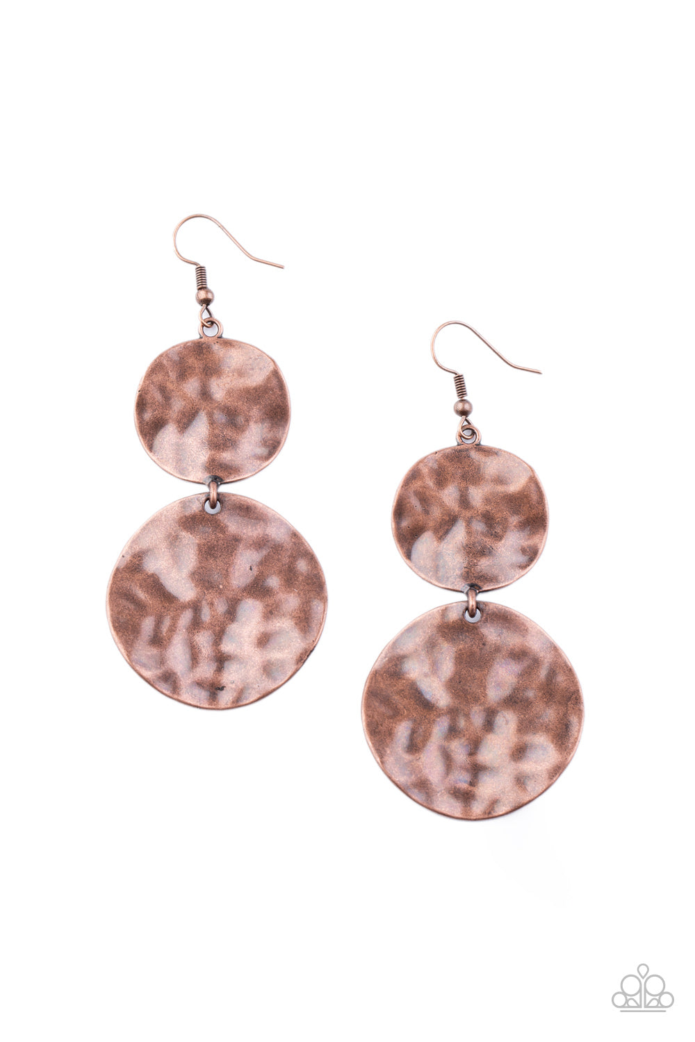 HARDWARE-Headed Copper Earring - Paparazzi Accessories