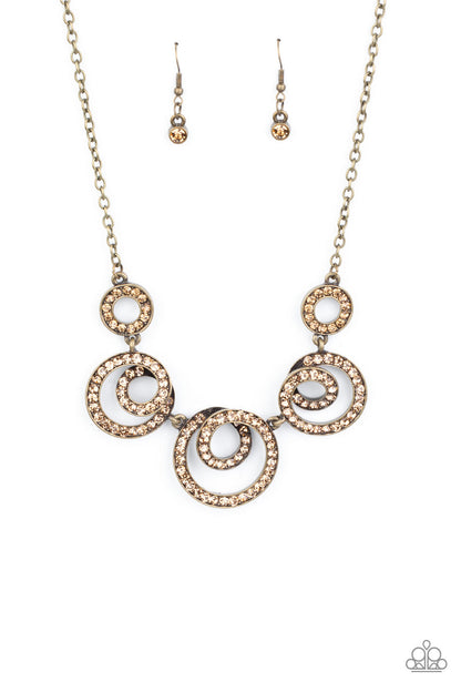 Total Head-Turner Brass Necklace - Paparazzi Accessories