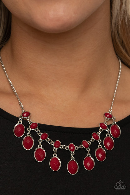 Lady of the POWERHOUSE Red Necklace - Paparazzi Accessories