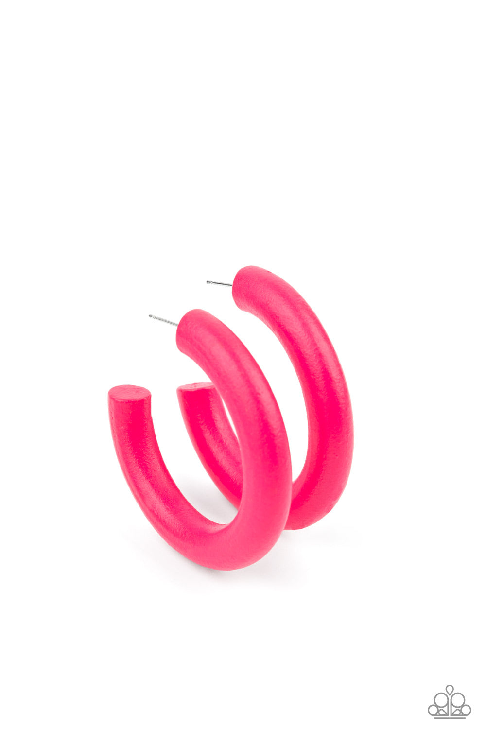 Woodsy Wonder Pink Hoop Earring - Paparazzi Accessories