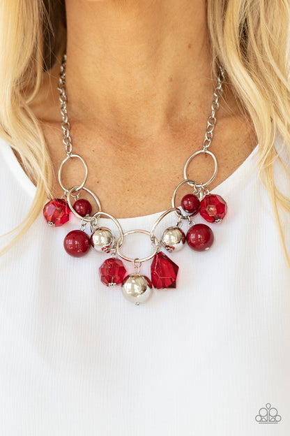 Cosmic Getaway Red Necklace - Paparazzi Accessories