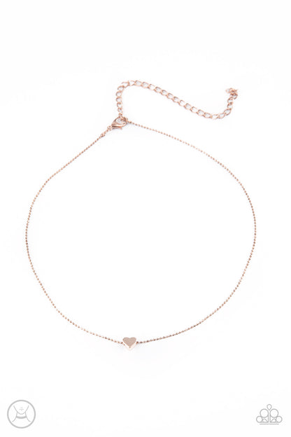 Humble Heart Rose Gold Choker Necklace - Paparazzi Accessories