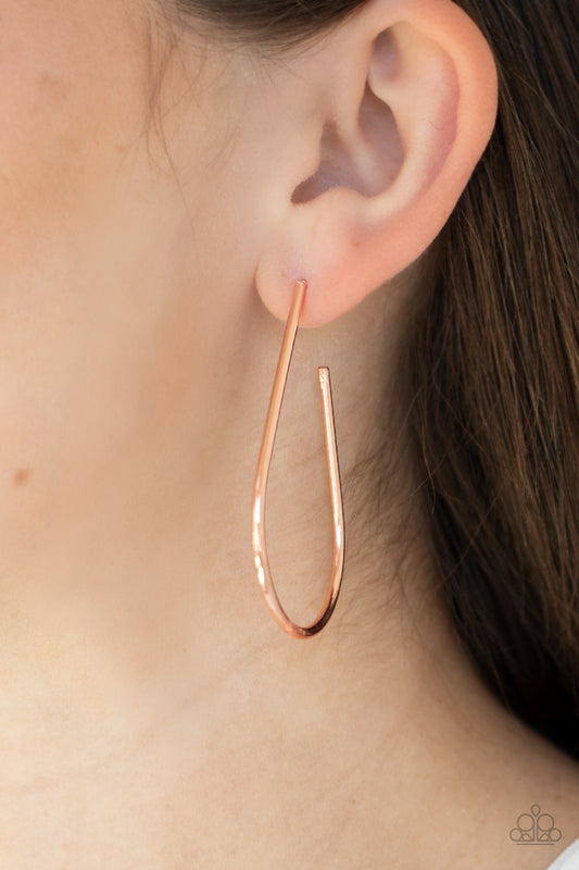 City Curves Copper Hoop Earring - Paparazzi Accessories