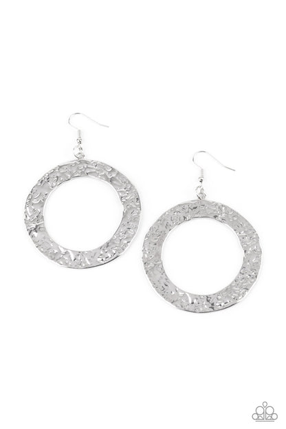 PRIMAL Meridian Silver Earring - Paparazzi Accessories