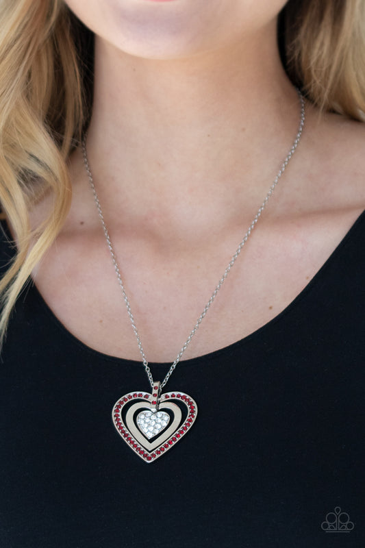 Bless Your Heart Red Necklace - Paparazzi Accessories