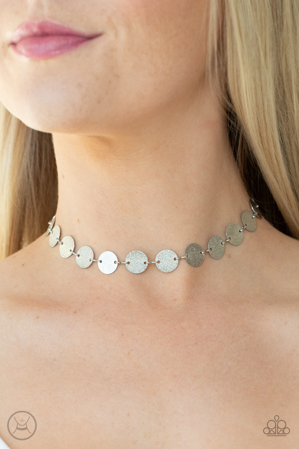 Reflection Detection Silver Choker Necklace - Paparazzi Accessories