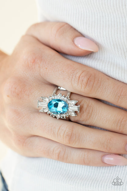 Icy Icon Blue Ring - Paparazzi Accessories