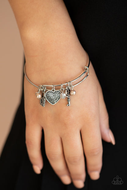 Here Comes Cupid Brown Charm Bracelet - Paparazzi Accessories